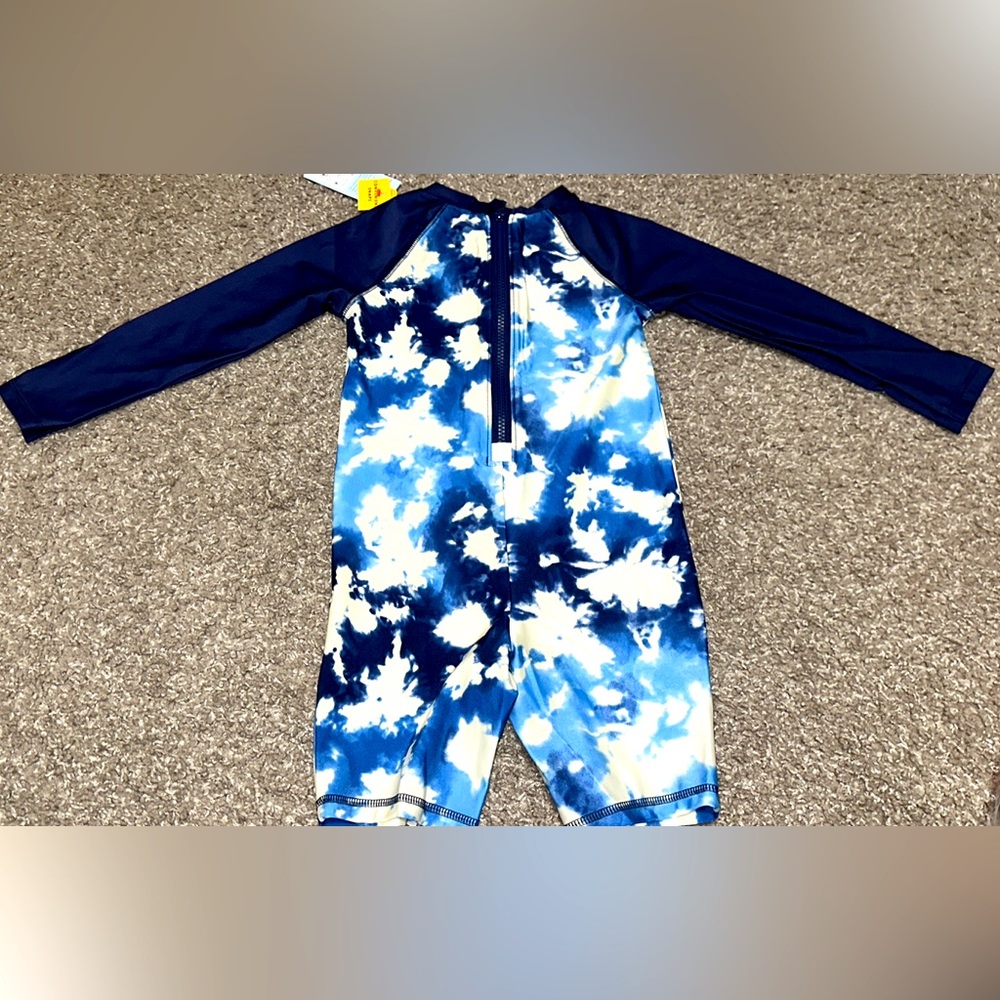 Toddler Boys' Tie-Dye One Piece Rash Guard - Cat & Jack™ Blue 5T